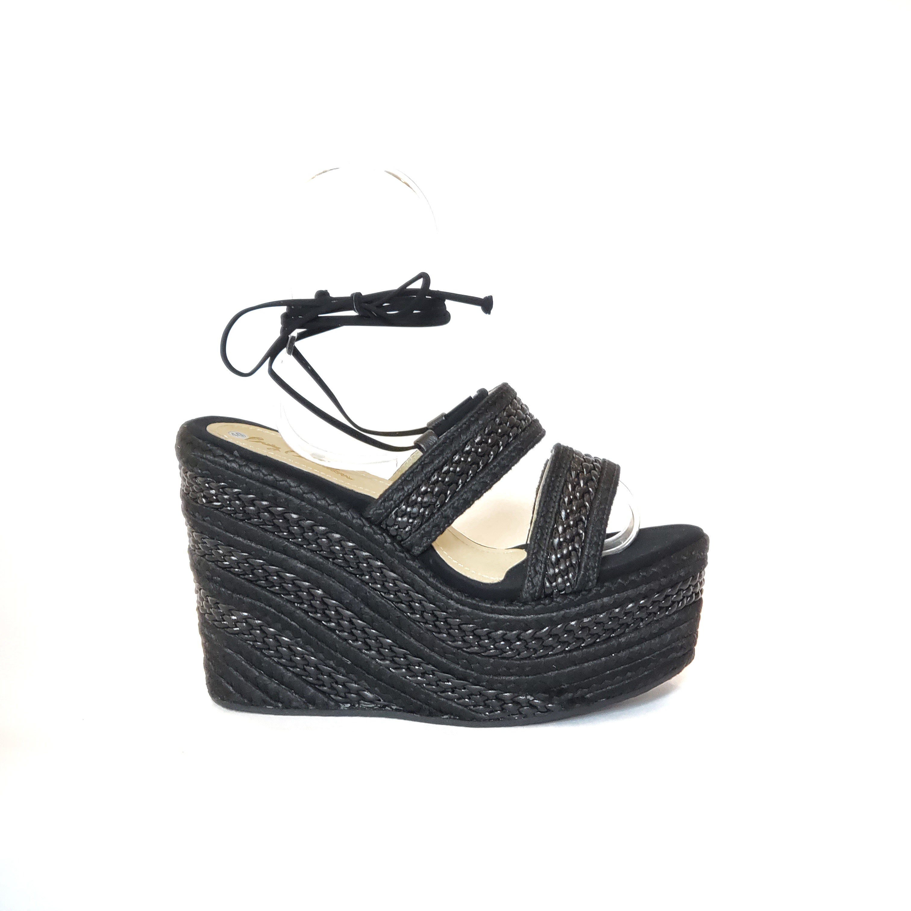 Zapatillas Plataforma Negra Con Tiras Para Damas Zapatos Colombia – Endless Rose Store