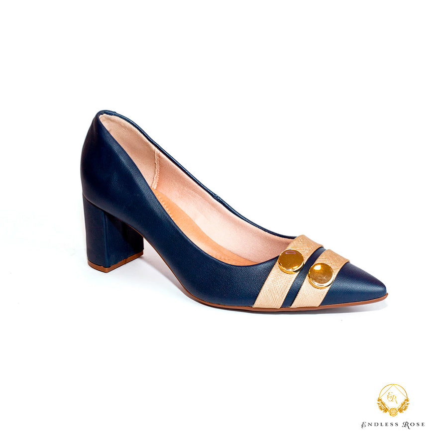 Zapato Taco Cuadrado Para Damas Napa Turin (4241.109)