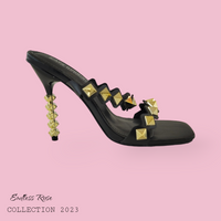 ZINC | Sandalias de Mujer con Tachas Doradas