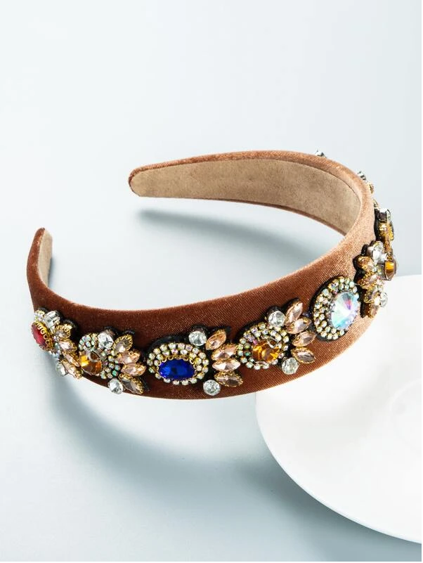 sw2108141199855775 Diadema con diamante de imitación & con diseño de circón