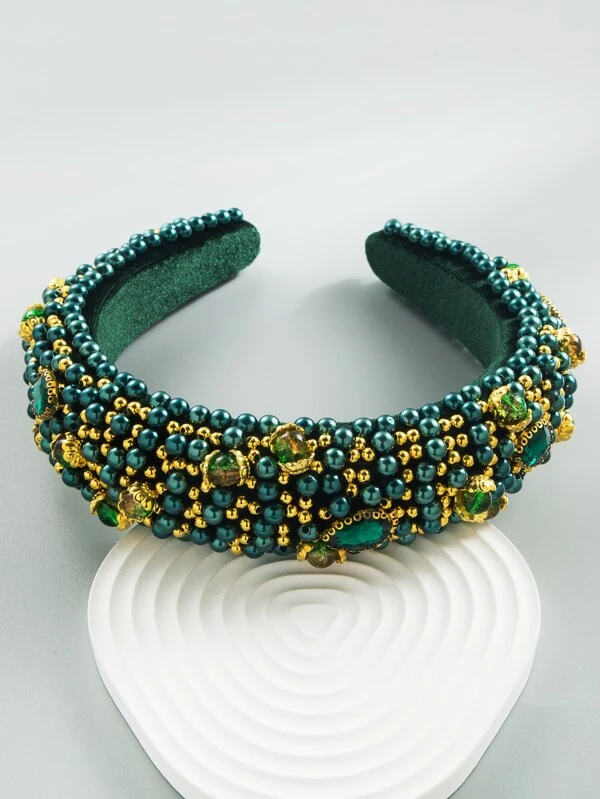 sc2203111783615108 Diadema gota de agua & con diseño de perla artificial